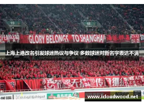 上海上港改名引发球迷热议与争议 多数球迷对新名字表达不满